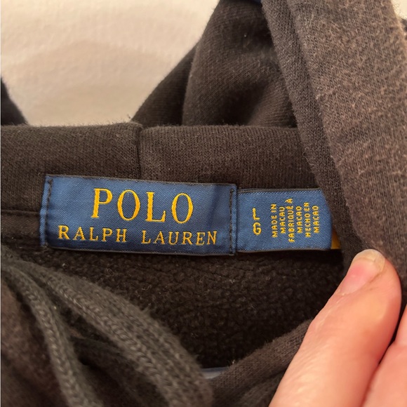 Ralph Lauren Men’s Black Hoodie with Cowboy Polo Bear - Picture 5 of 6